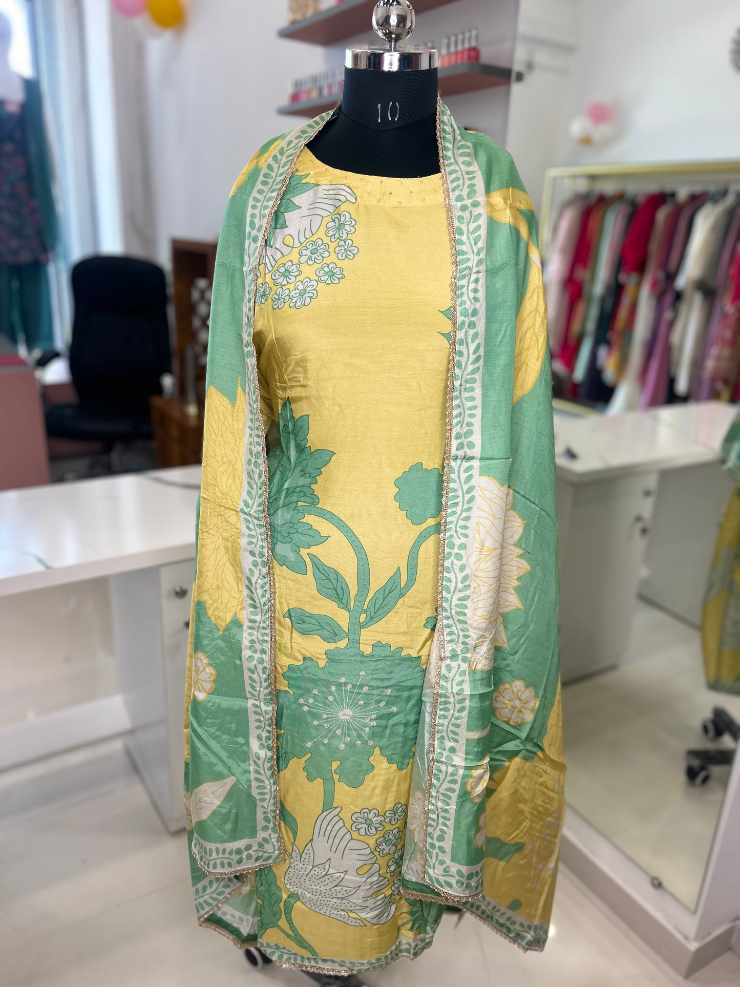 Product Title:

Vibrant Printed Muslin Suit - Muslin Kurta, Santoon Bottom, and Muslin Dupatta